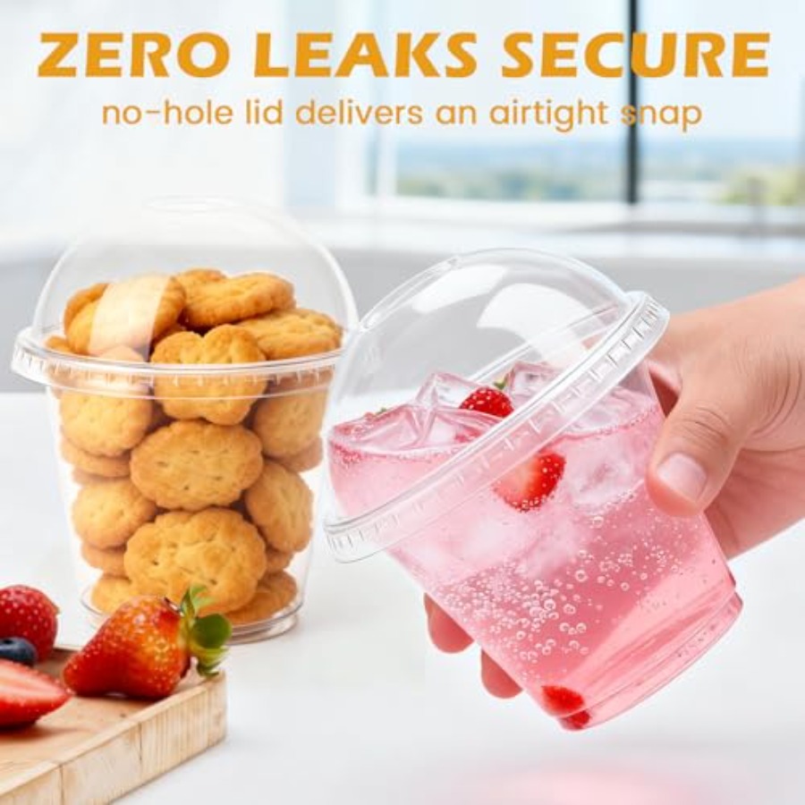 200 Pack 9 oz Clear Plastic Cu - Plastic Dome Clear avis et prix