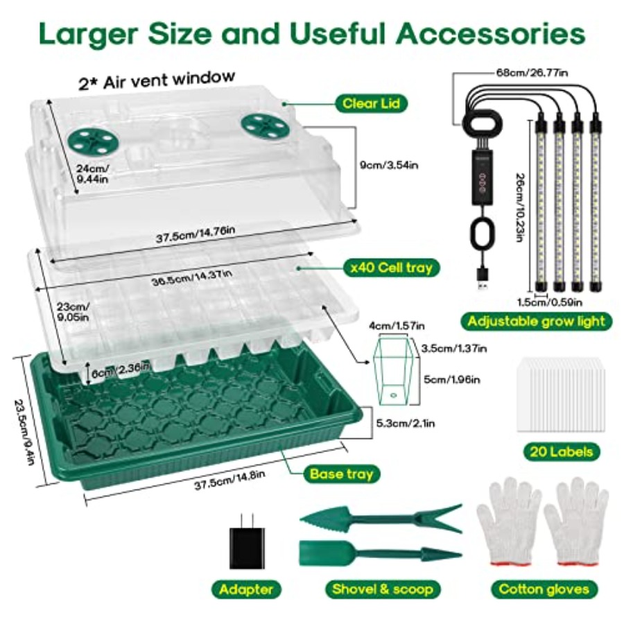 Seed Starter Tray with Grow Li - Humidity Dome Kit avis et prix
