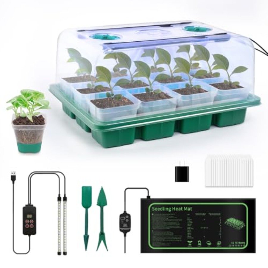 Seed Starter Kit with Grow Lig - Humidity Dome Kit avis et prix