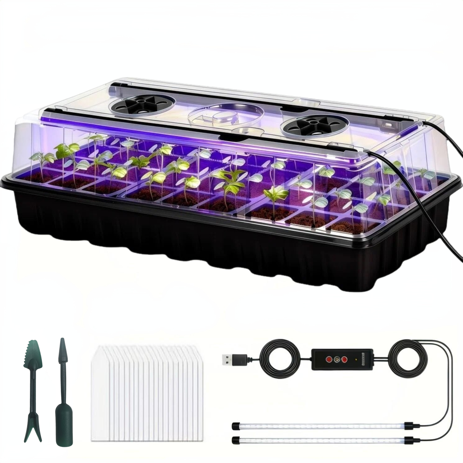 36-Cell Seed Starter Tray w/ G - Humidity Dome Kit avis et prix