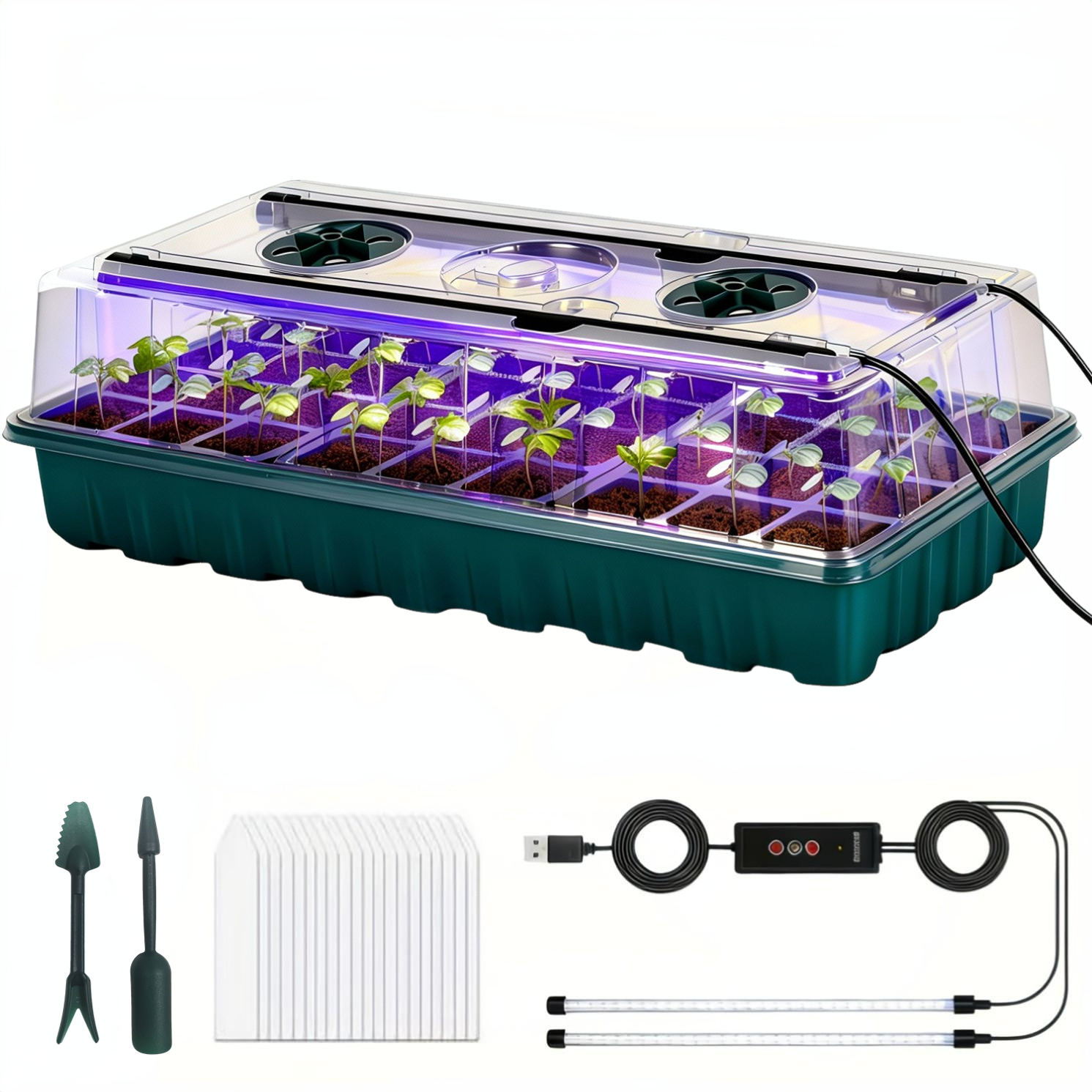 36-Cell Seed Starter Tray w/ G - Humidity Dome Kit avis et prix