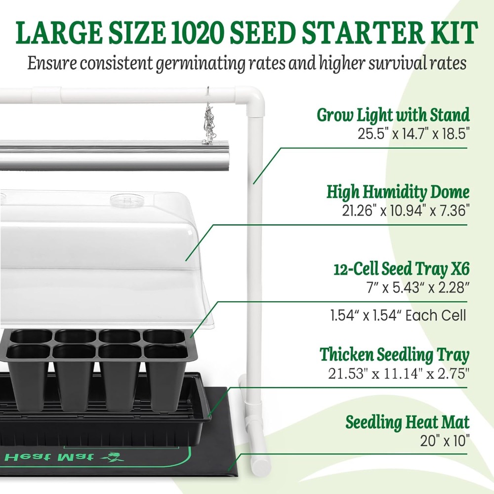 Seed Starter Kit with Grow Lig - Humidity Dome Kit avis et prix
