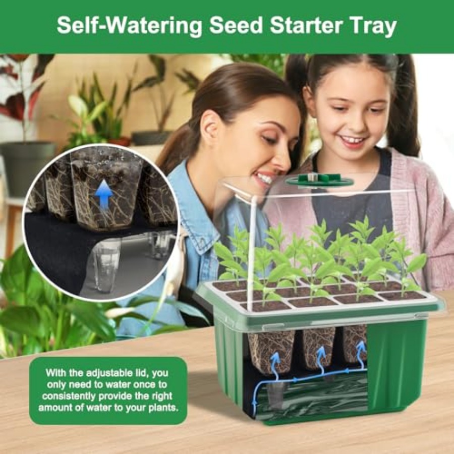 Seed Starter Tray with Light,  - Humidity Dome Kit avis et prix
