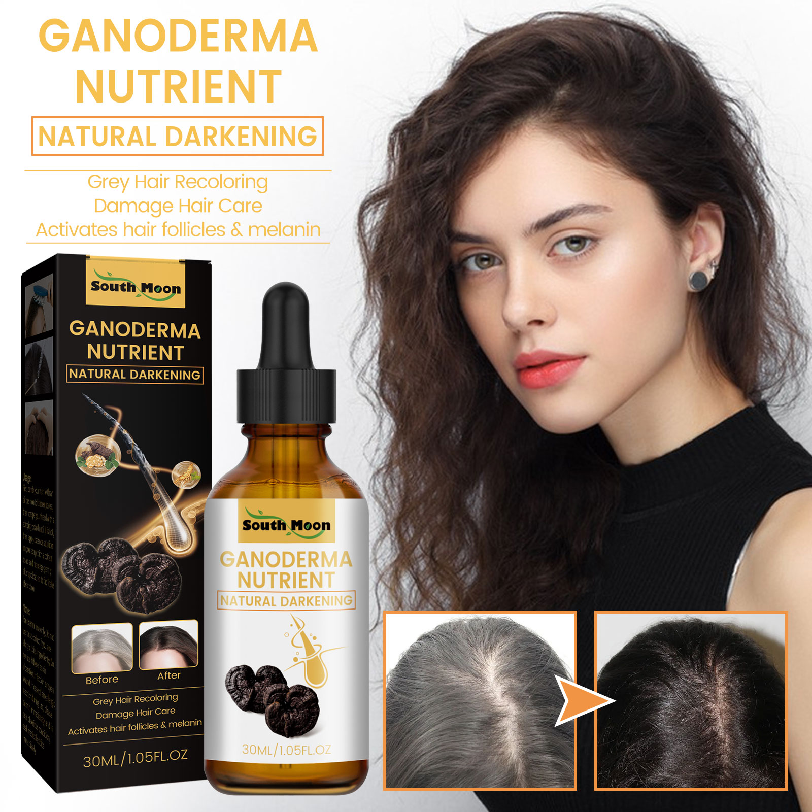 Black Ganoderma Lucidum Hair L - Root Stimulator Liquid avis et prix
