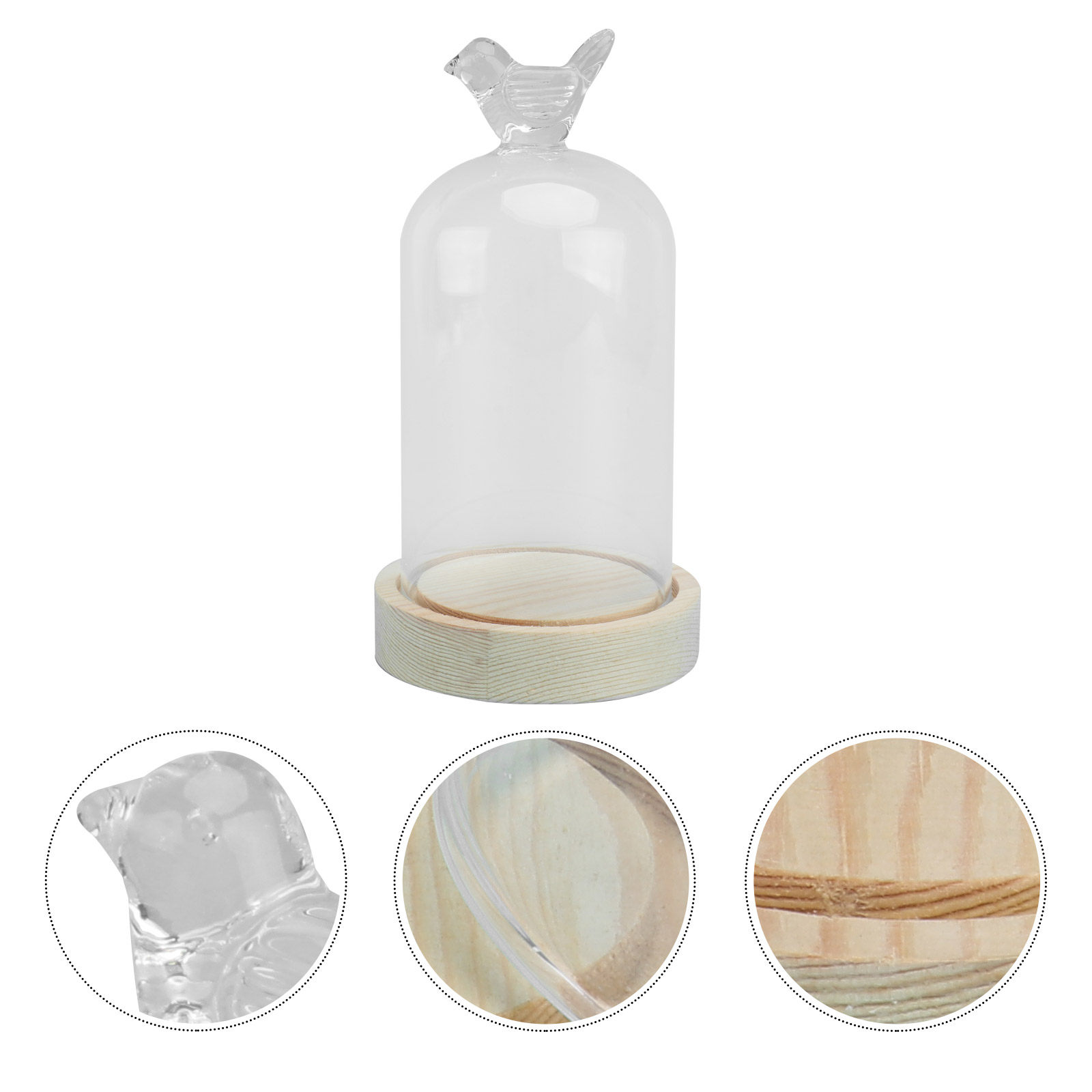 1Pcs Glass Display Cover Clear - Plastic Dome Clear avis et prix