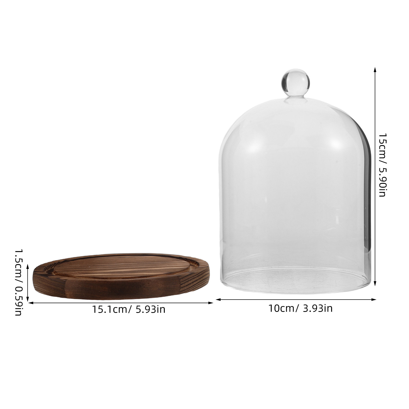 Clear Glass Bell Jar Dome for  - Plastic Dome Clear avis et prix