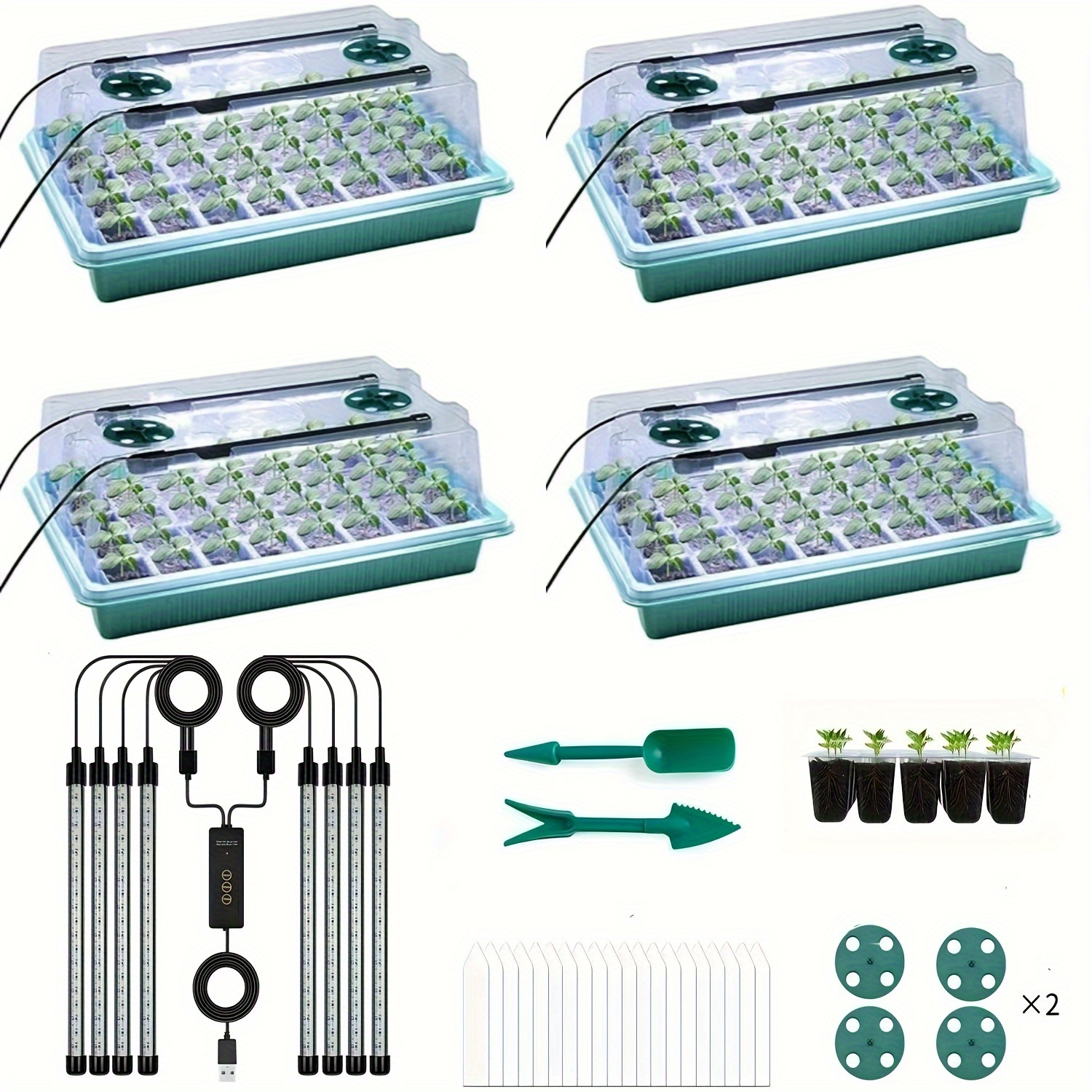 4-Pack Seed Starter Tray Kit 1 - Humidity Dome Kit avis et prix