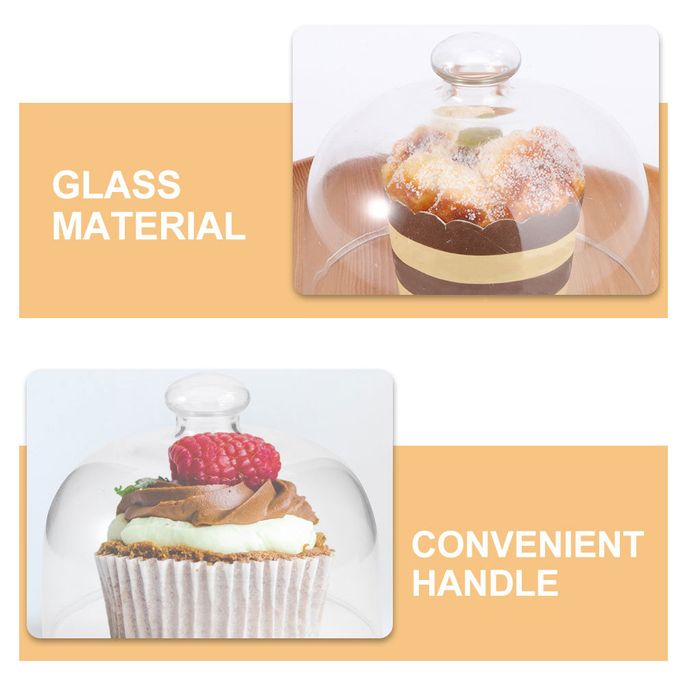 2Pcs Transparent Glass Cake Do - Plastic Dome Clear avis et prix