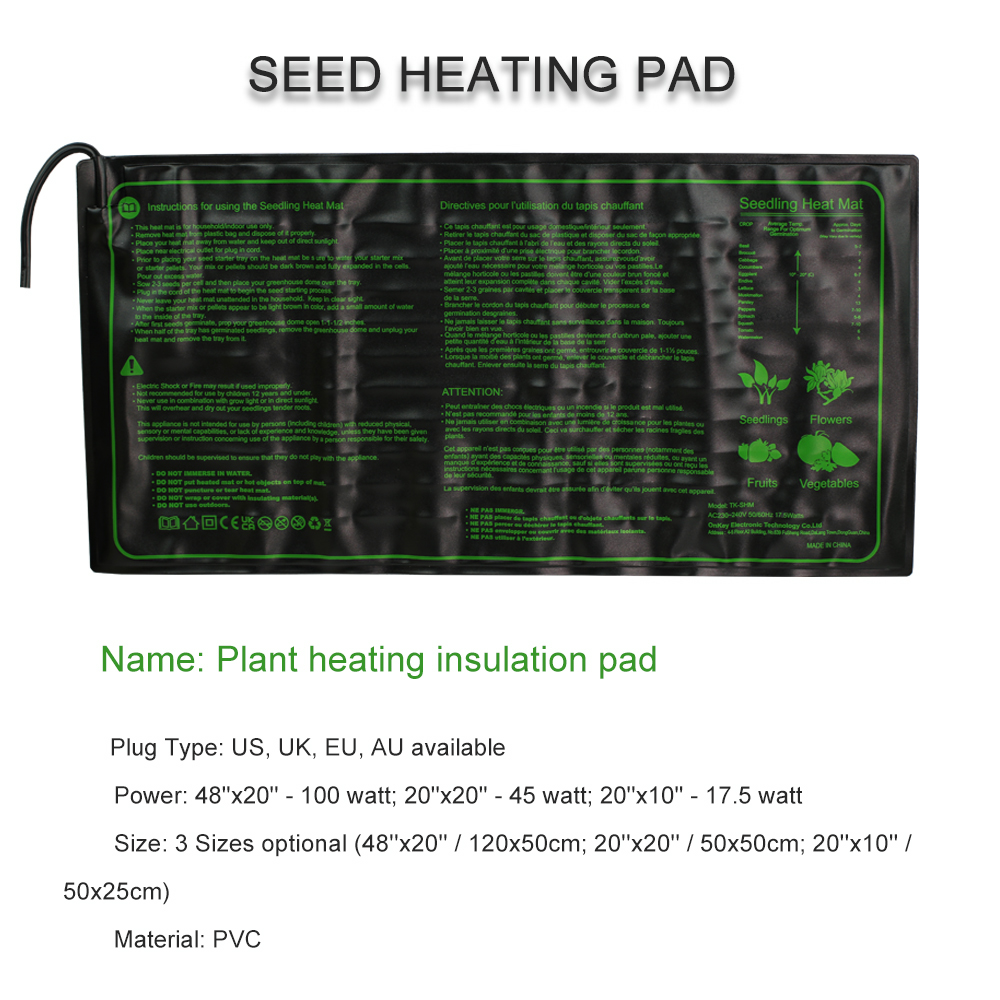 Seedling Heating Pad 3 Sizes W - Heat Mat Seedling avis et prix