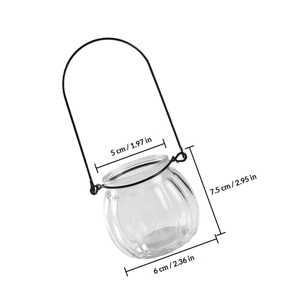 6Pcs Transparent Hanging Glass - Propagation Station Vase avis et prix