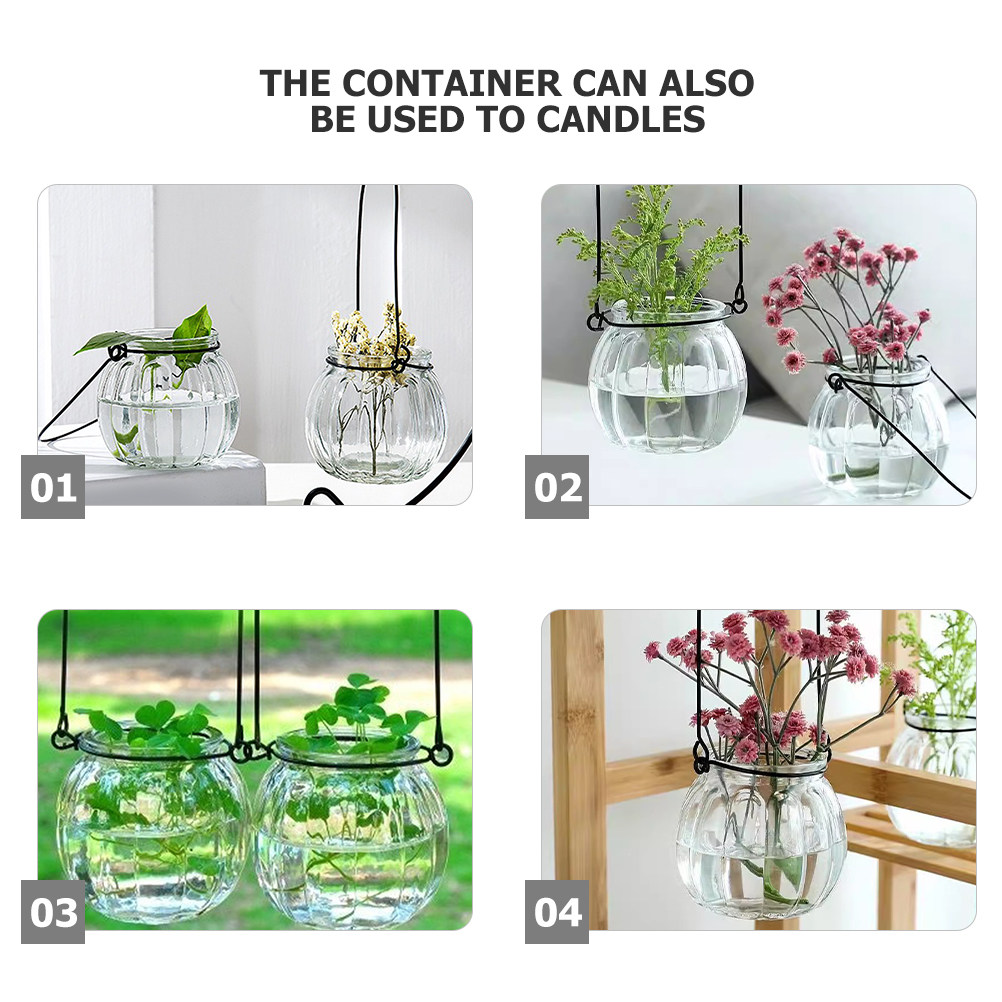 6Pcs Transparent Hanging Glass - Propagation Station Vase avis et prix
