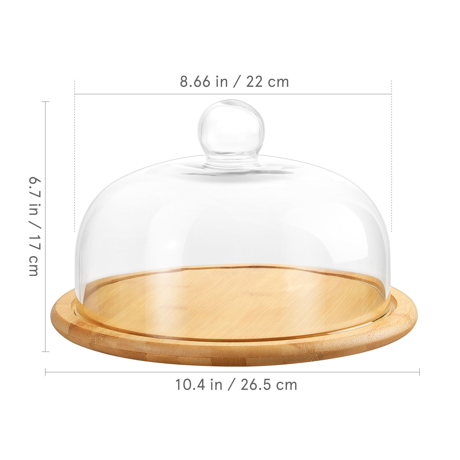 1Set Cake Holder Glass Dome Co - Plastic Dome Clear avis et prix