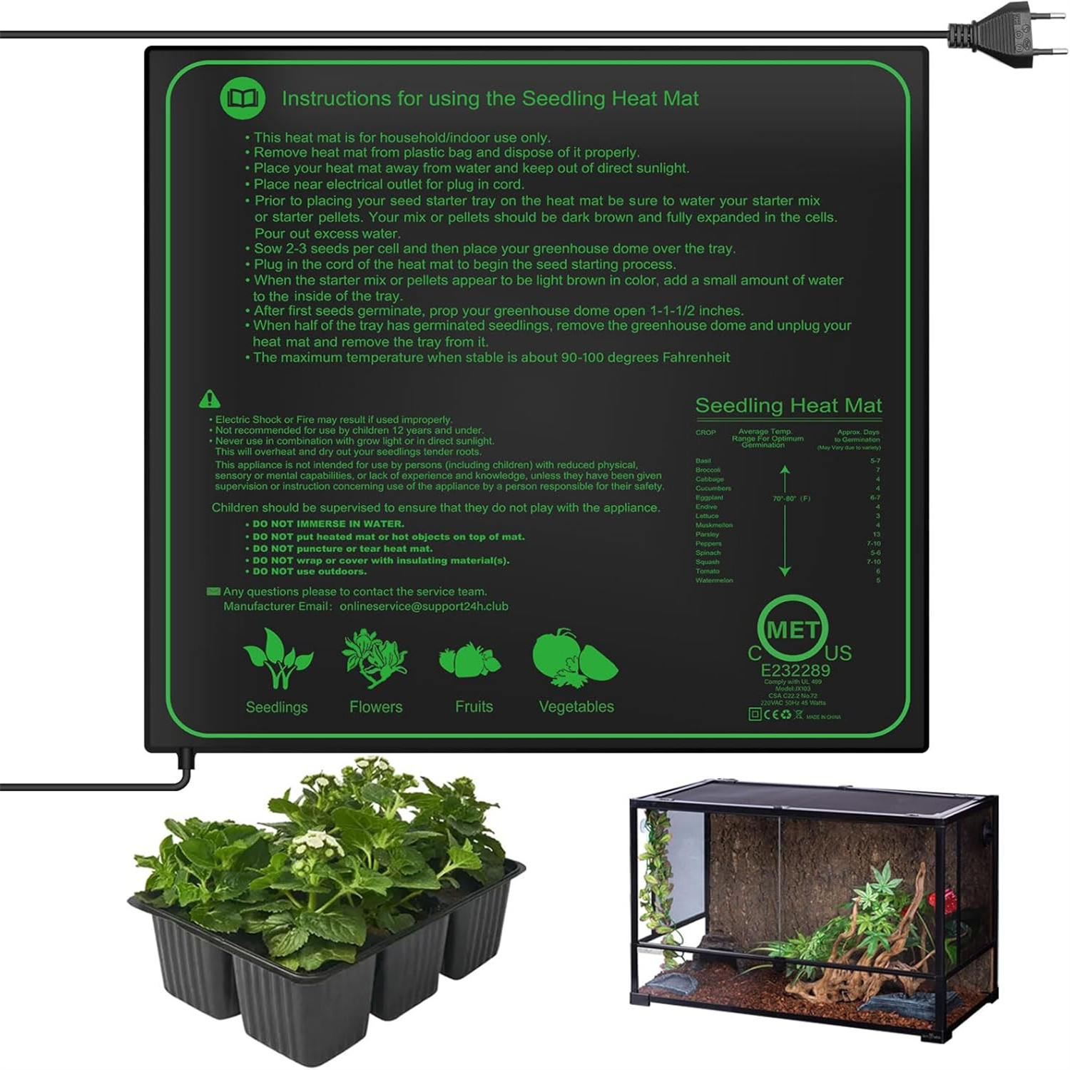 Seedling Heat Mat 10/25/50CM I - Rooting Gel Clone avis et prix